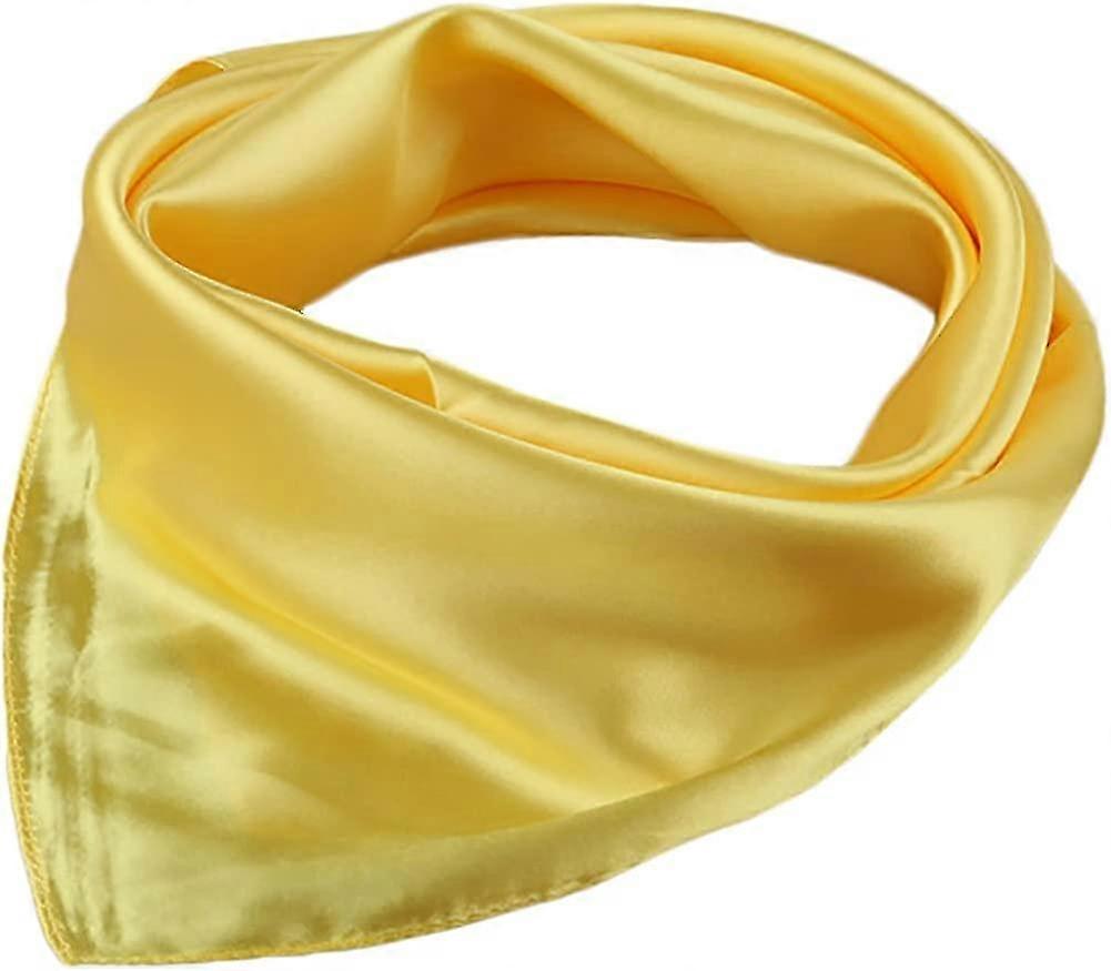 Women's Solid Stain Charmeuse Neckerchief Square Scarf 23" * 23"