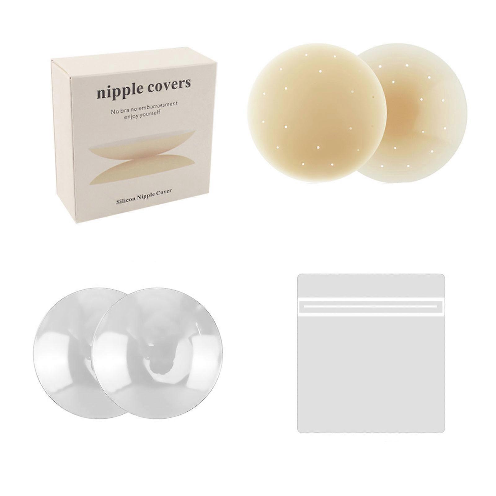 Coussinets à tétons - Cache-tétons auto-adhésifs Ultra Thin Women - Cache-tétons en silicone réutilisables et lavables