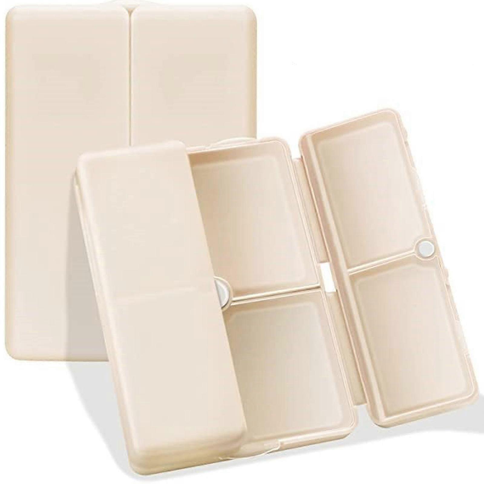 Daily Pill Organizer, 7 Compartments Portable Pill Case,Folding Design Travel Pill Box