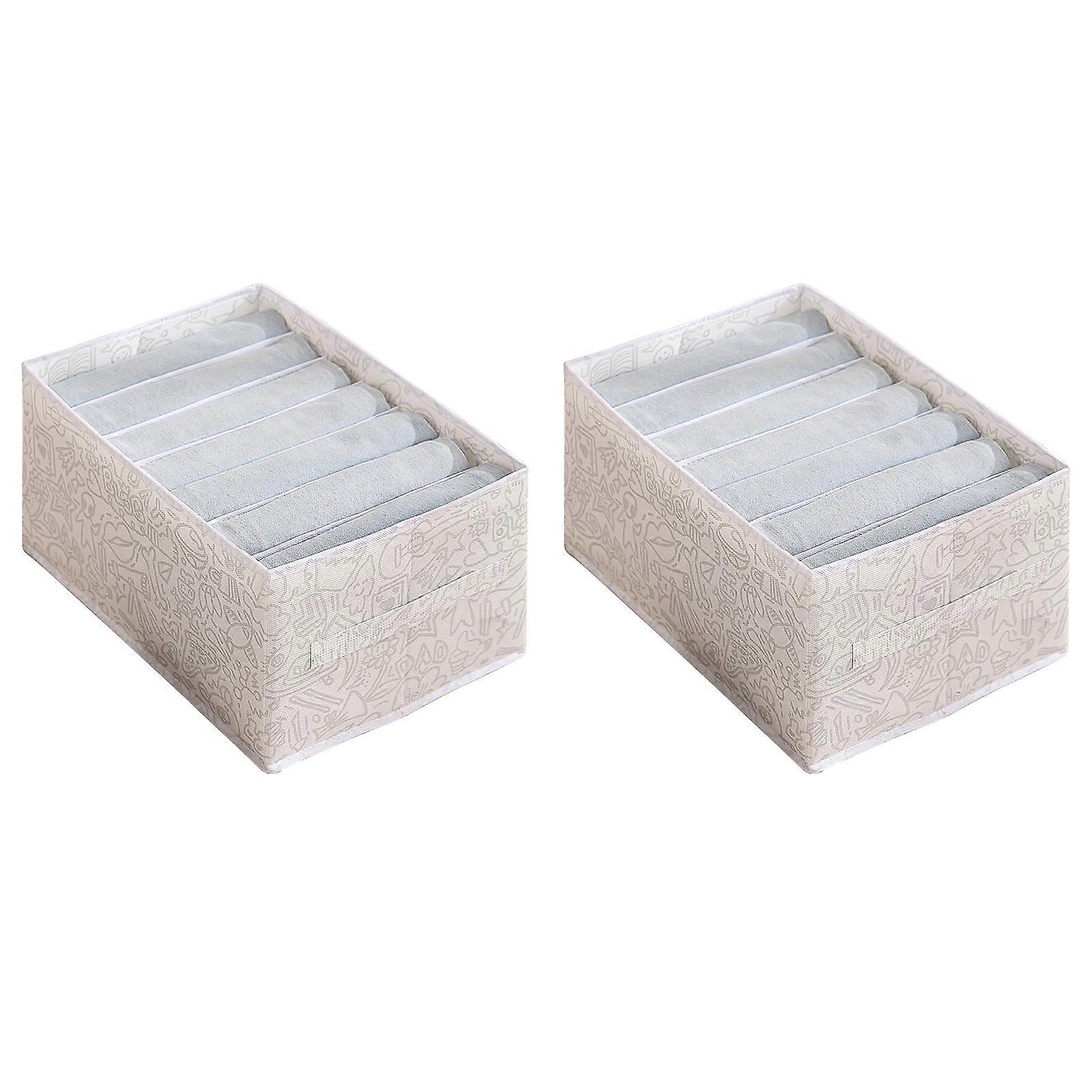 2024 New,7 Compartments Wardrobe Drawer Units Organizer Clothes Closet Stackable Storage Boxes