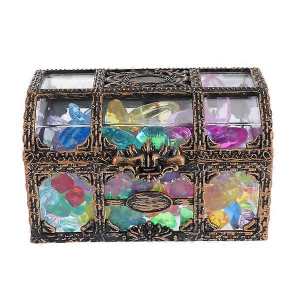 1 Set of Practical Pirate Treasure Crystal Diamond Gems Treasure Storage Box