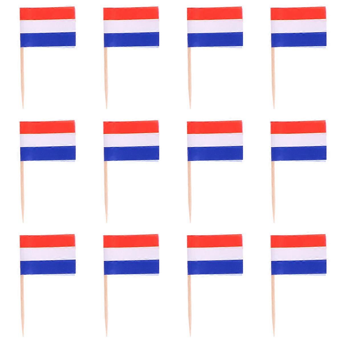 200pcs Toothpick Flag Picks Flag Food Toothpicks Party Accessory (3.5 x 6.5 CM