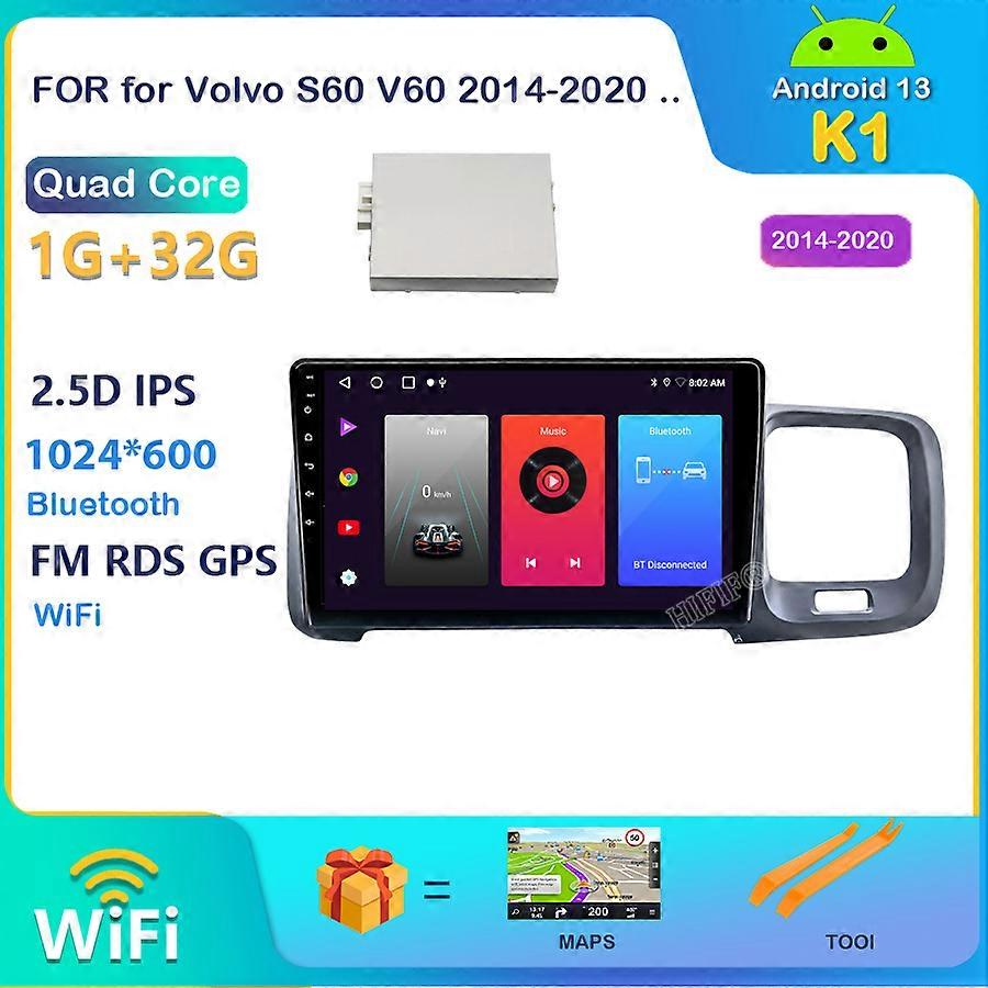 9 ''Android 13 for Volvo S60 V60 2011-2018 Autoradio Touchscreen Radio Multimedia Video Navigation GPS car monitor screen