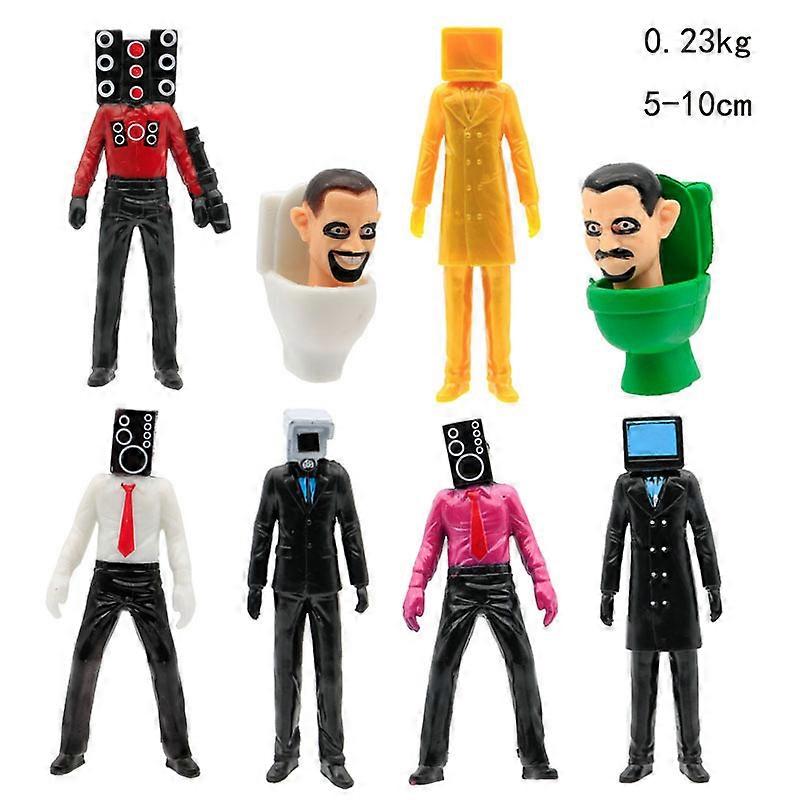 Skibidi Toilet Action Figure Sets Funny Game Toiletman Cameraman Speakerman
