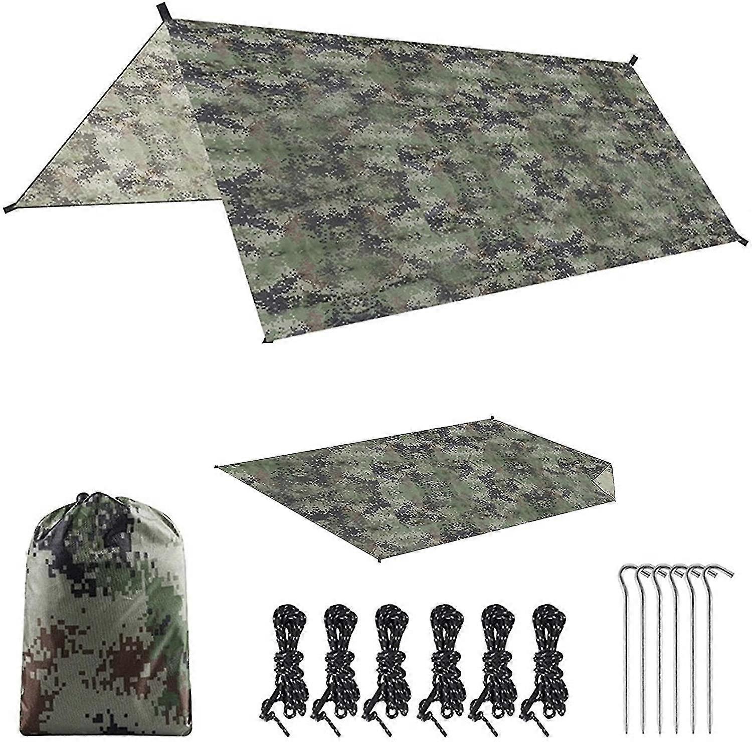 Kemping Ponyvás Sátor Set-Green