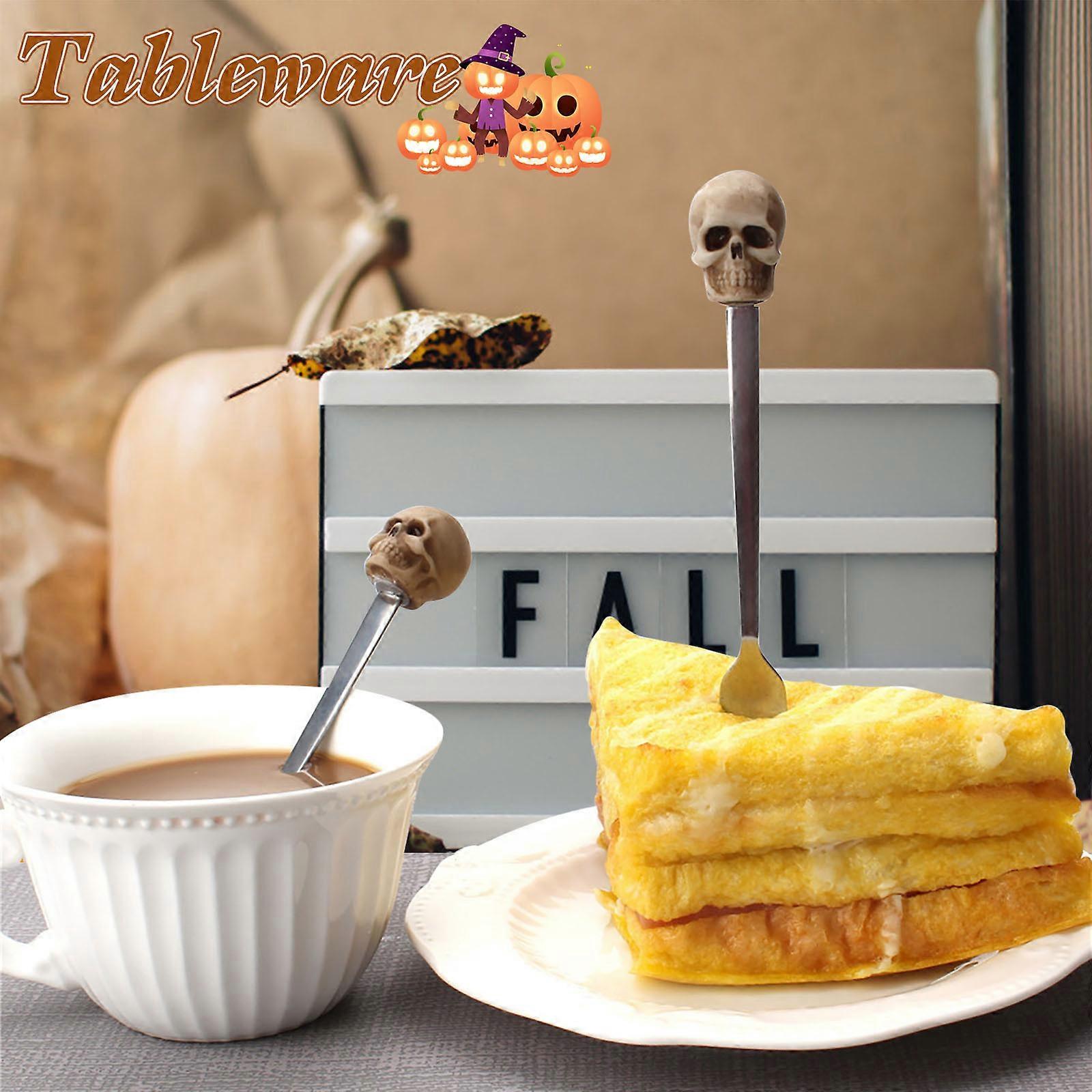 Personalized Three-Dimensional Skeleton Tableware Fork Spoon Set Western Food