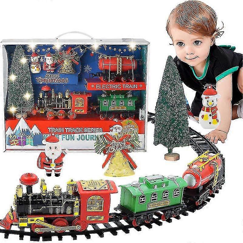 Christmas Electric Train Toy Mini Train With Lights And Sound Train  Carriages And Tracks Toys Presents For Kids