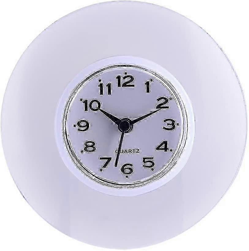 Bathroom Clock With Suction Cups - Wall Hanging Shower Clock, Waterproof (white)