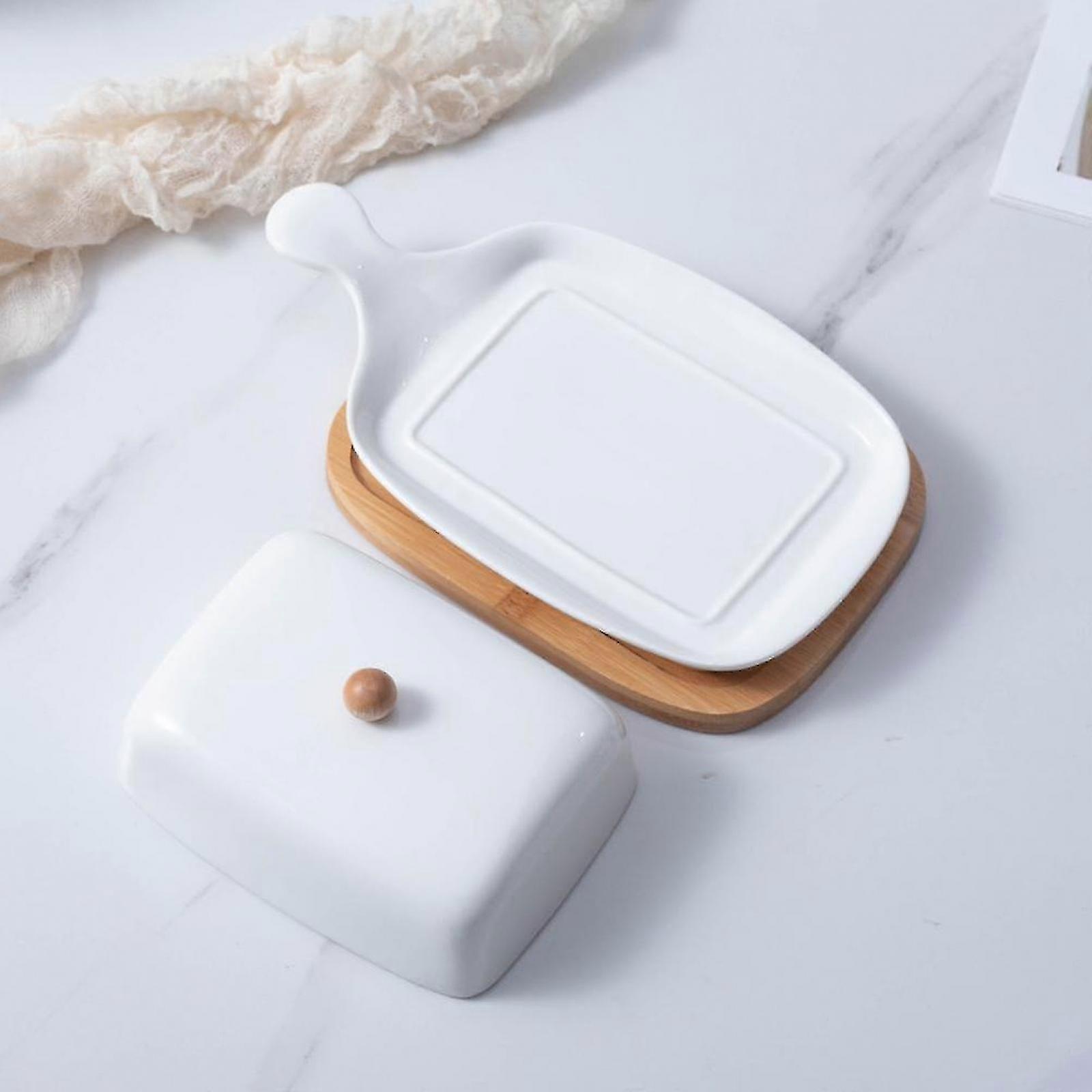 Porcelain Butter Dish with Lid - Perfect for Butter Porcelain Butter Container