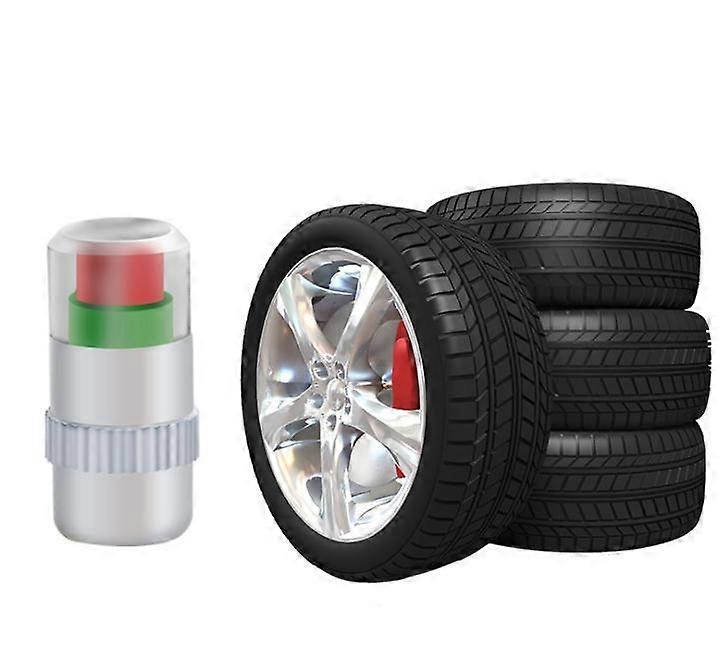 4 Pcs Tire Pressure Monitoring Valve Cap 36psi Monitor Sensor Indicator
