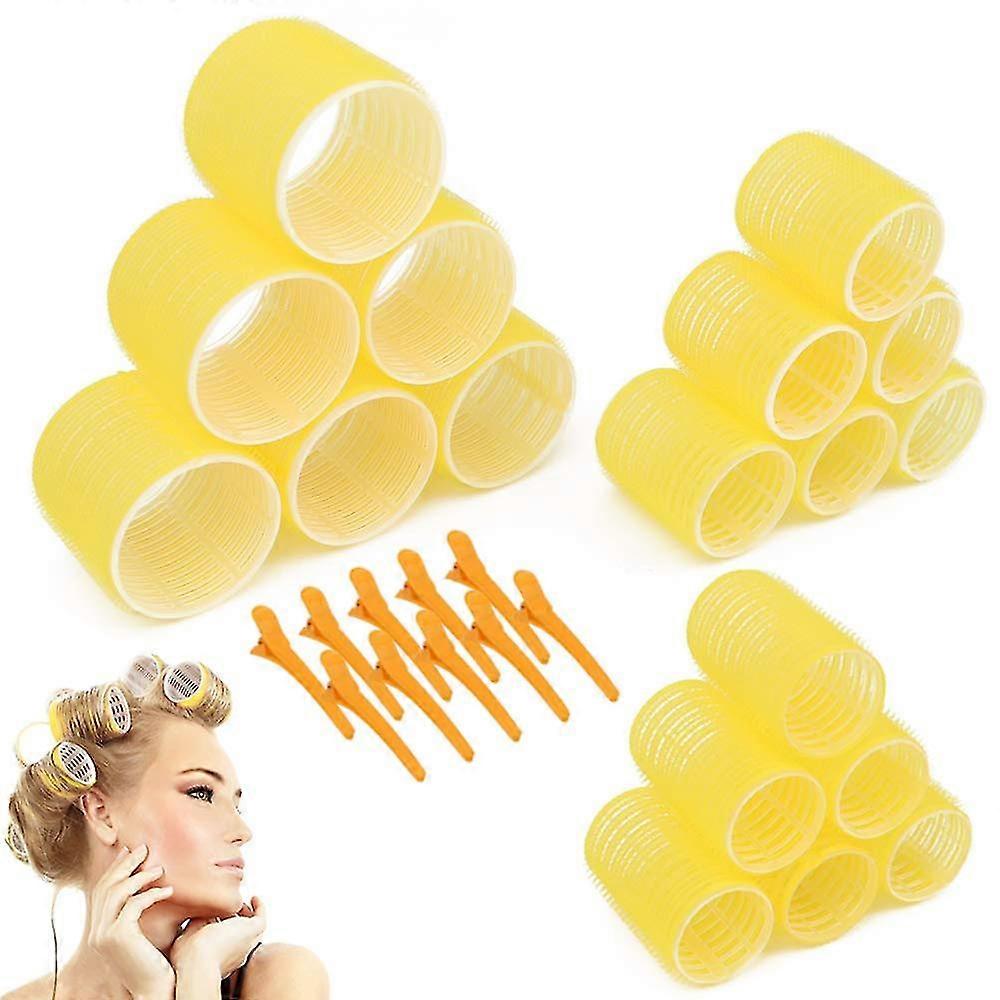 Jumbo Boy Saç Rulo Setleri, Self Grip, Salon Kuaför Giydirme Kıvırıcıları, 4.4 cm Saç Kıvırıcılar, 2 Paket