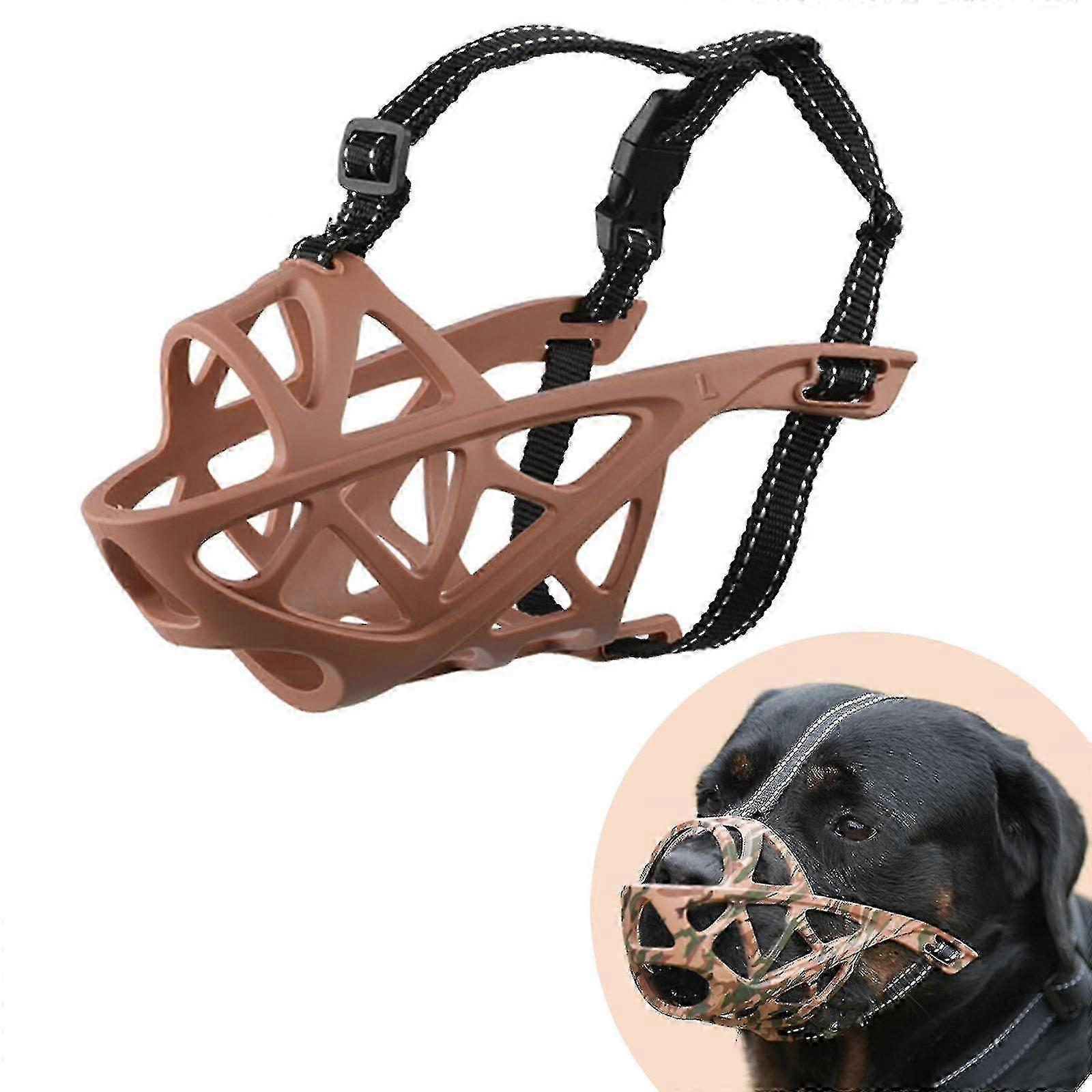 Dog Muzzle, Dog Basket Muzzle For Large Dog, Anti-bite Muzzle With Adjustable Straps