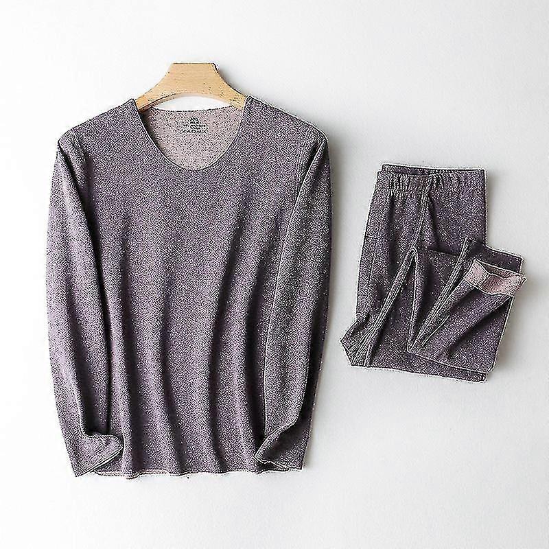 Mens Thermal Underwear Set Base Layer Fleece Lined Soft Top Bottom