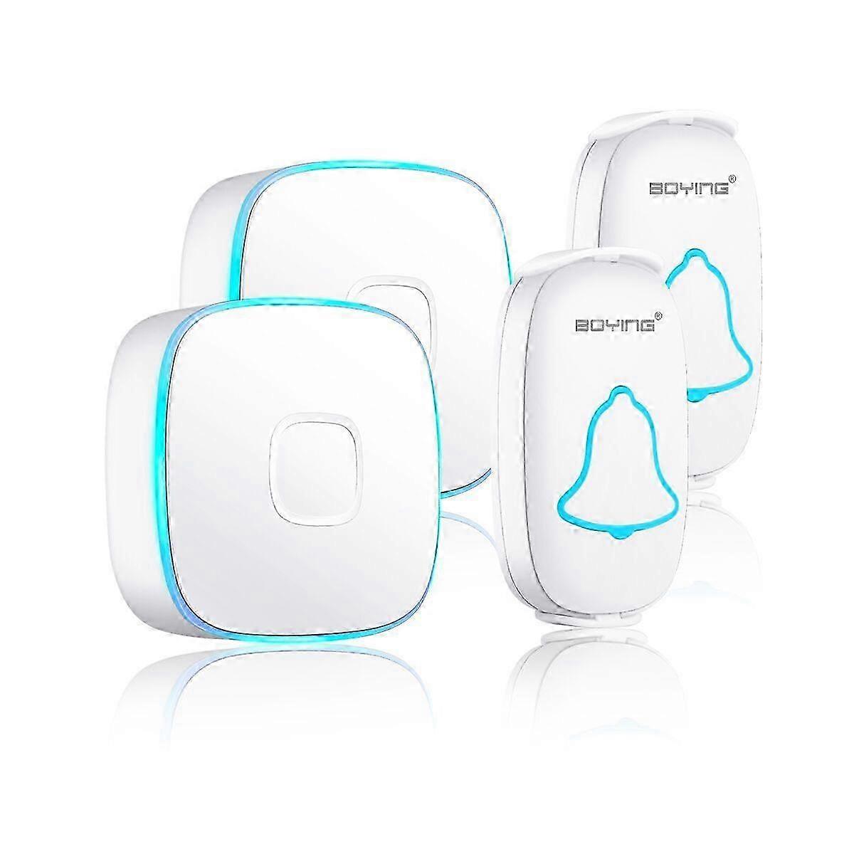 Wireless Doorbell, AC Digital, 2 to 2 Receiver, Multi-Button, Adjustable Ringtone