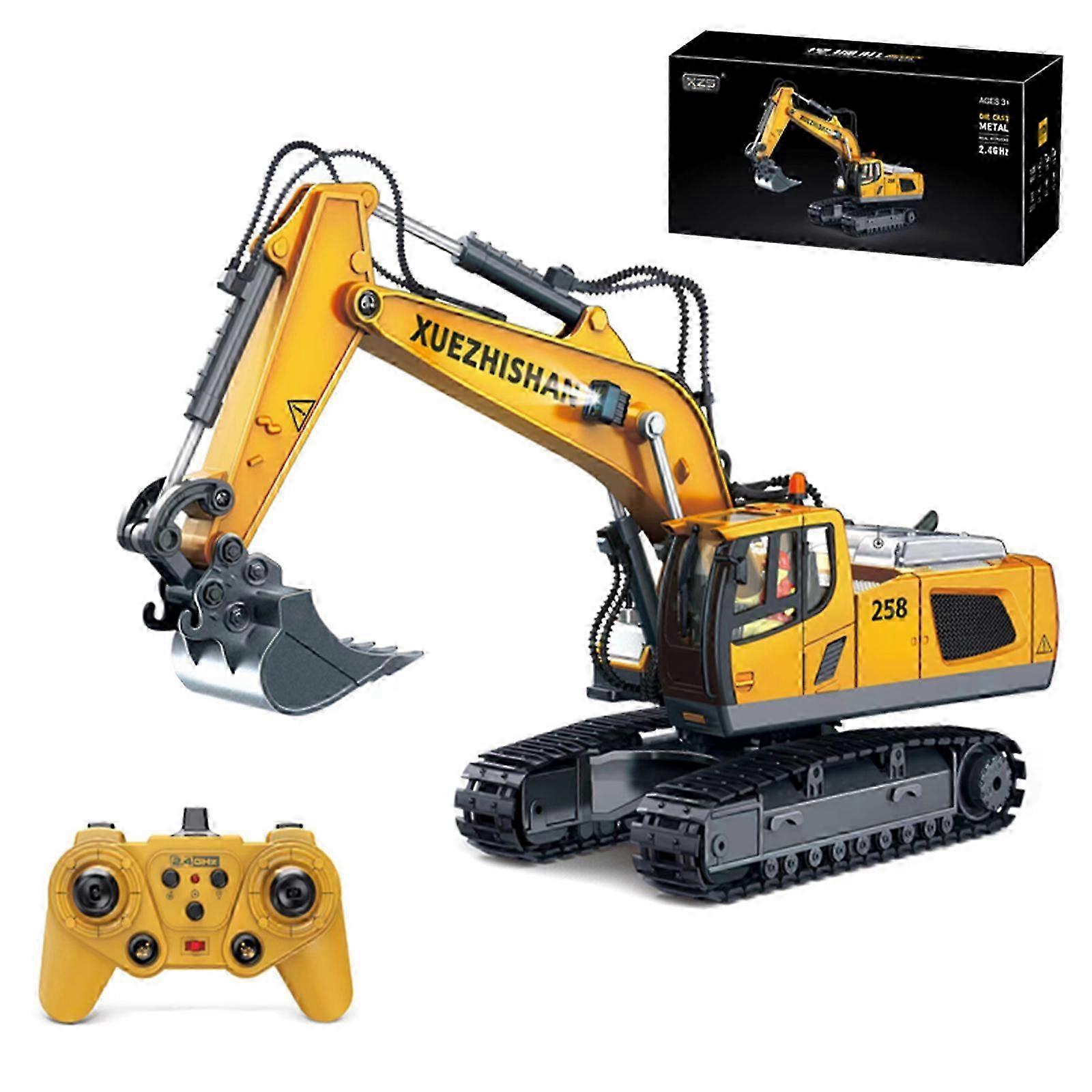 Tracteur jouet d’excavatrice télécommandée, véhicule de construction en plastique durable