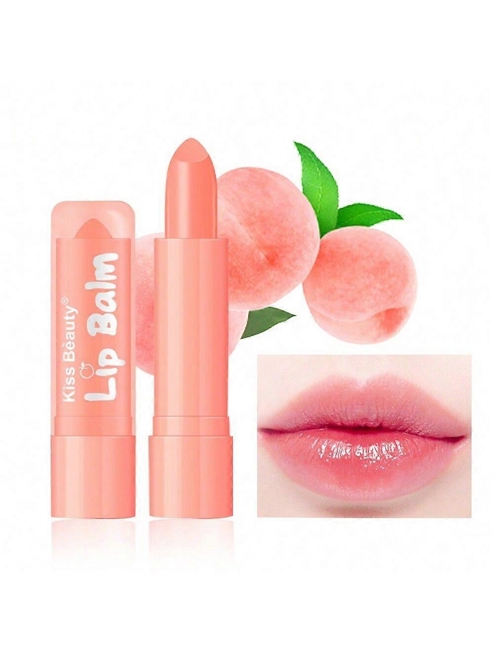 KISS BEAUTY 3.5 جرام مرطب طويل الأمد مرطب أحمر شفاه من الخوخ جيلي للنفخ والتدخين