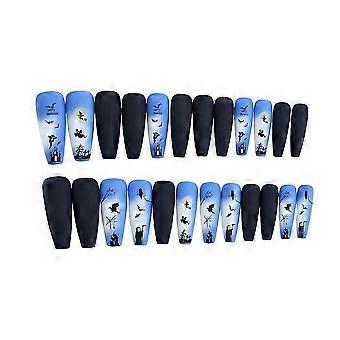 Halloween Mat Tryk på Negl Vandtæt Holdbar Brug Negle Manicure Sæt Gave Jelly Lim Model
