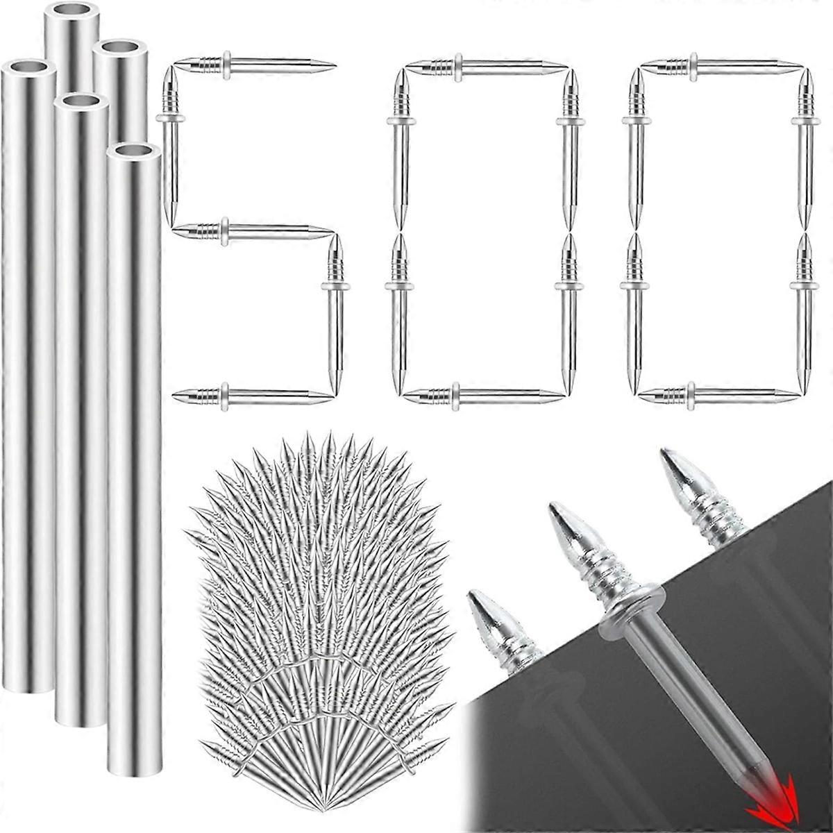 500Pcs Hardware Carbon Steel Nails for Seamless Installation,Double- Skirting Thread Seamless Nail,Skirting Marking