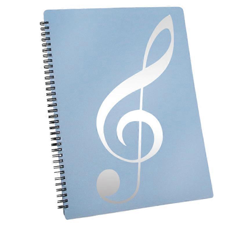 Sheet Music Folder, 60 Pages Capacity, Sheet Music/Holder,Fits Letter Size A4, Writable & Detachable(Blue)