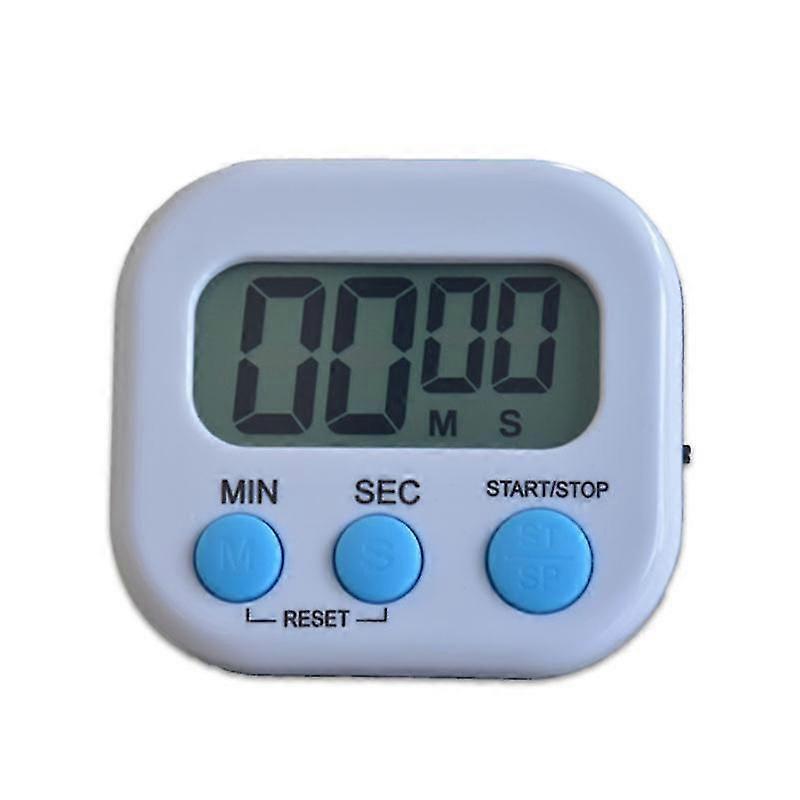 Magnetic Kitchen Timer Clock - Digital Visual Timer - Bright Display - Countdown & Stopwatch - Loud Beep - Multifunction Timer (white)