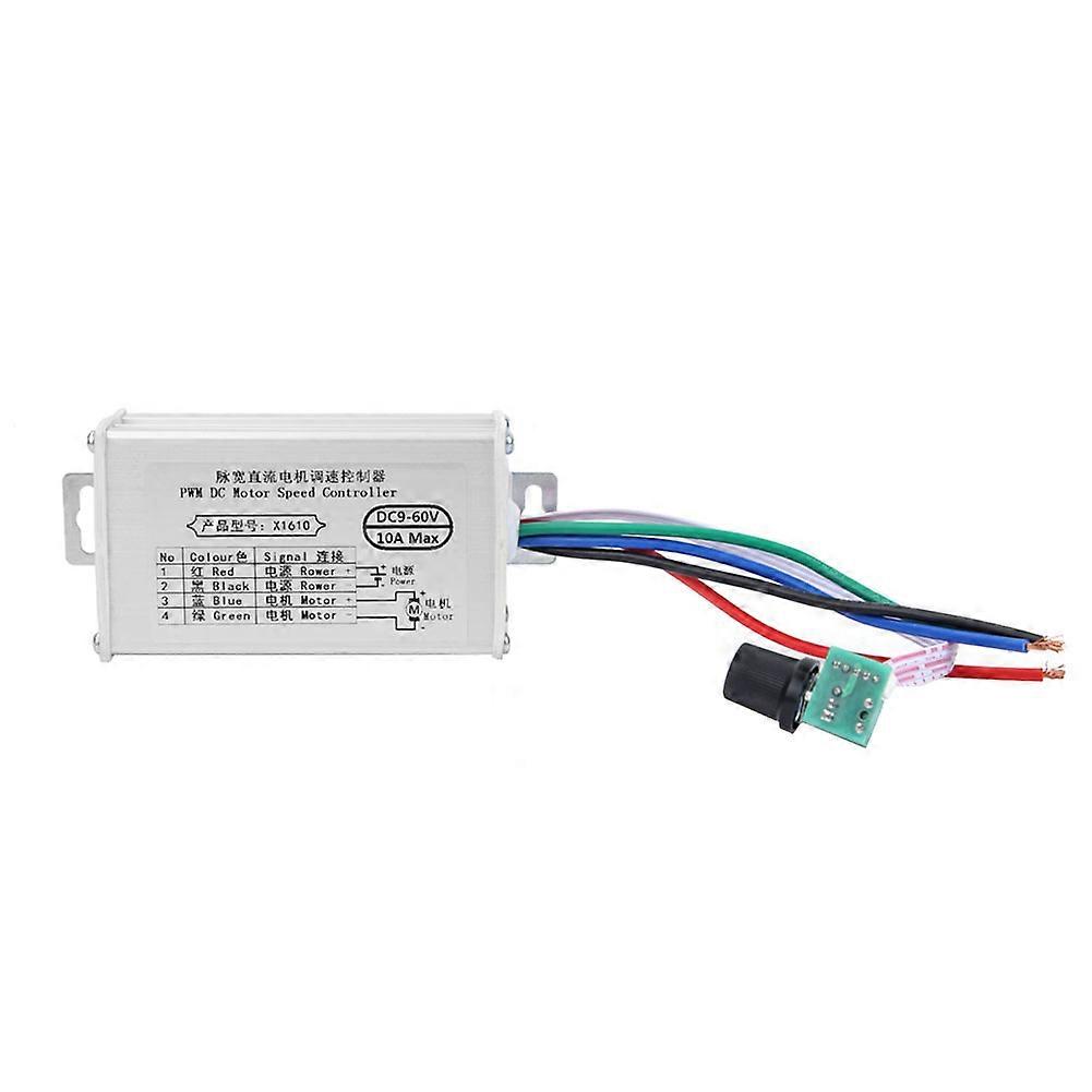 DC 9-60V 10A PWM DC Brush Motor Speed Controller Adjustable Electric Motor Speed Regulator