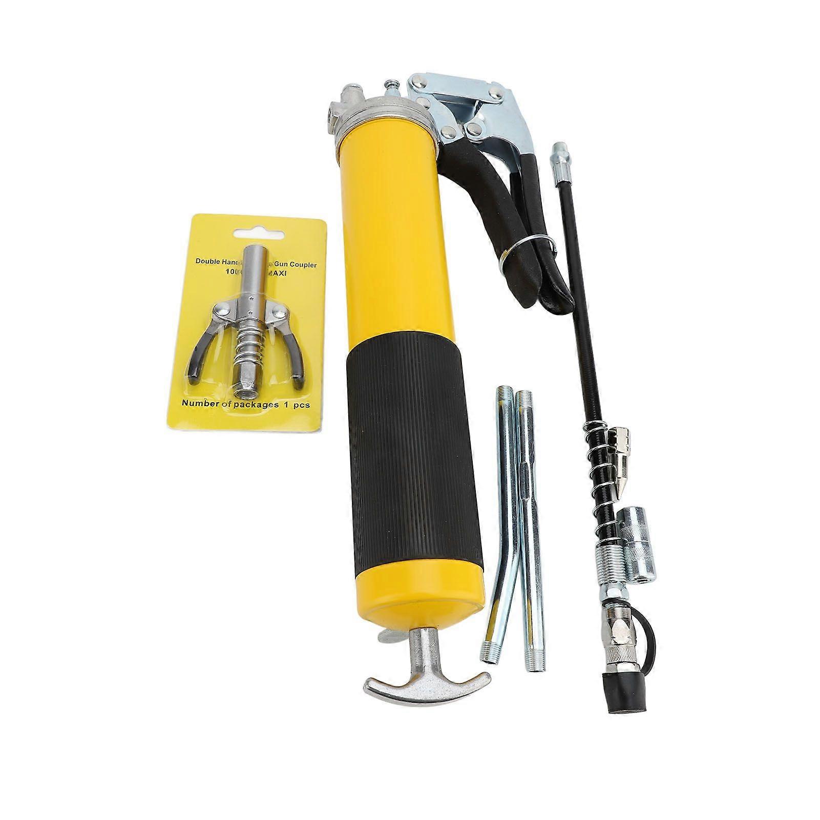 400CC Manual Grease Tool Kit Aluminum Alloy High Pressure 7000PSI Ergonomic Handheld Greasing Tool with Nozzle MK6783