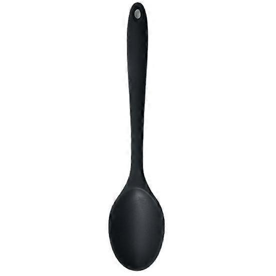 Silicone Spoon Long-handled Heat-resistant Solid Color Food Grade Cooking Spoon Tools