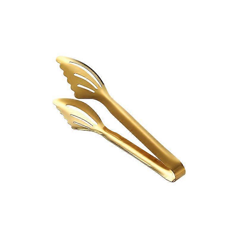 Rustfrit stål køkken tangs, kød tangs, brød tangs, servering tangs, til grill, steg, køkken, buffet, guld