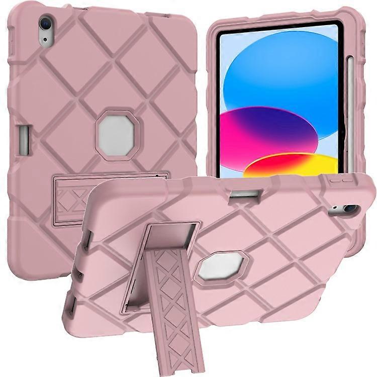 Drop-proof Tablet Case Compatible For iPad 10.9 (2022) Thickened Silicone + PC Tablet Protector with Kickstand