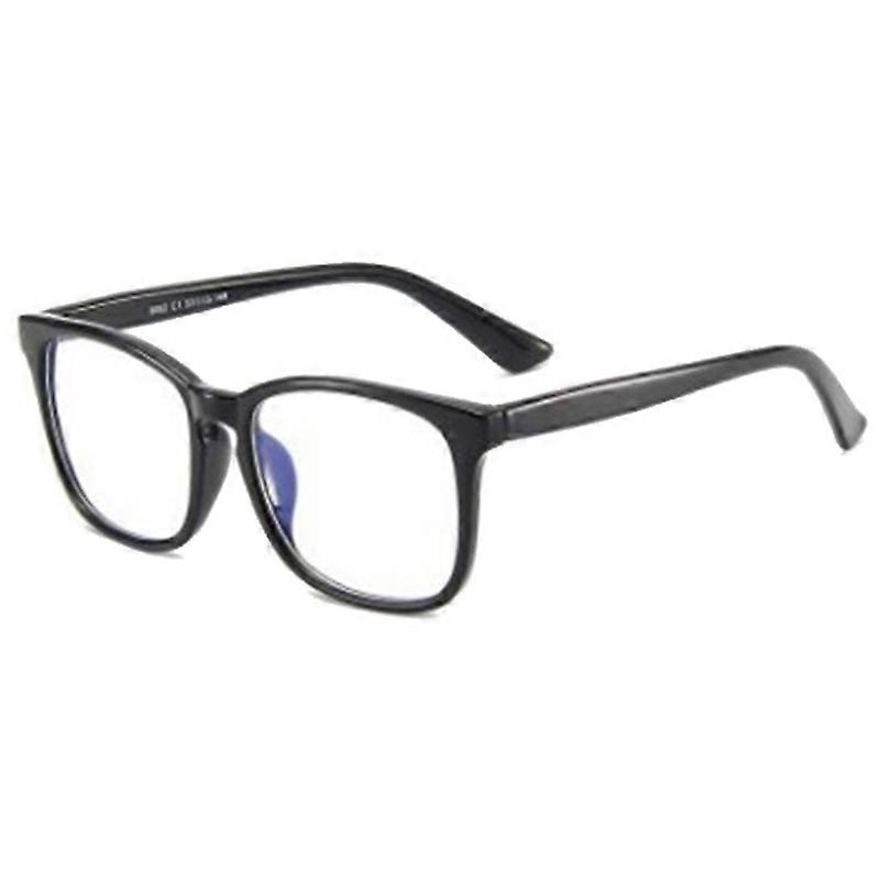 Blue Light Blocking Glasses Stylish Black Rectangle Frame Vintage Stylish Computer Reading Glasses for Women Men Transparency Lens