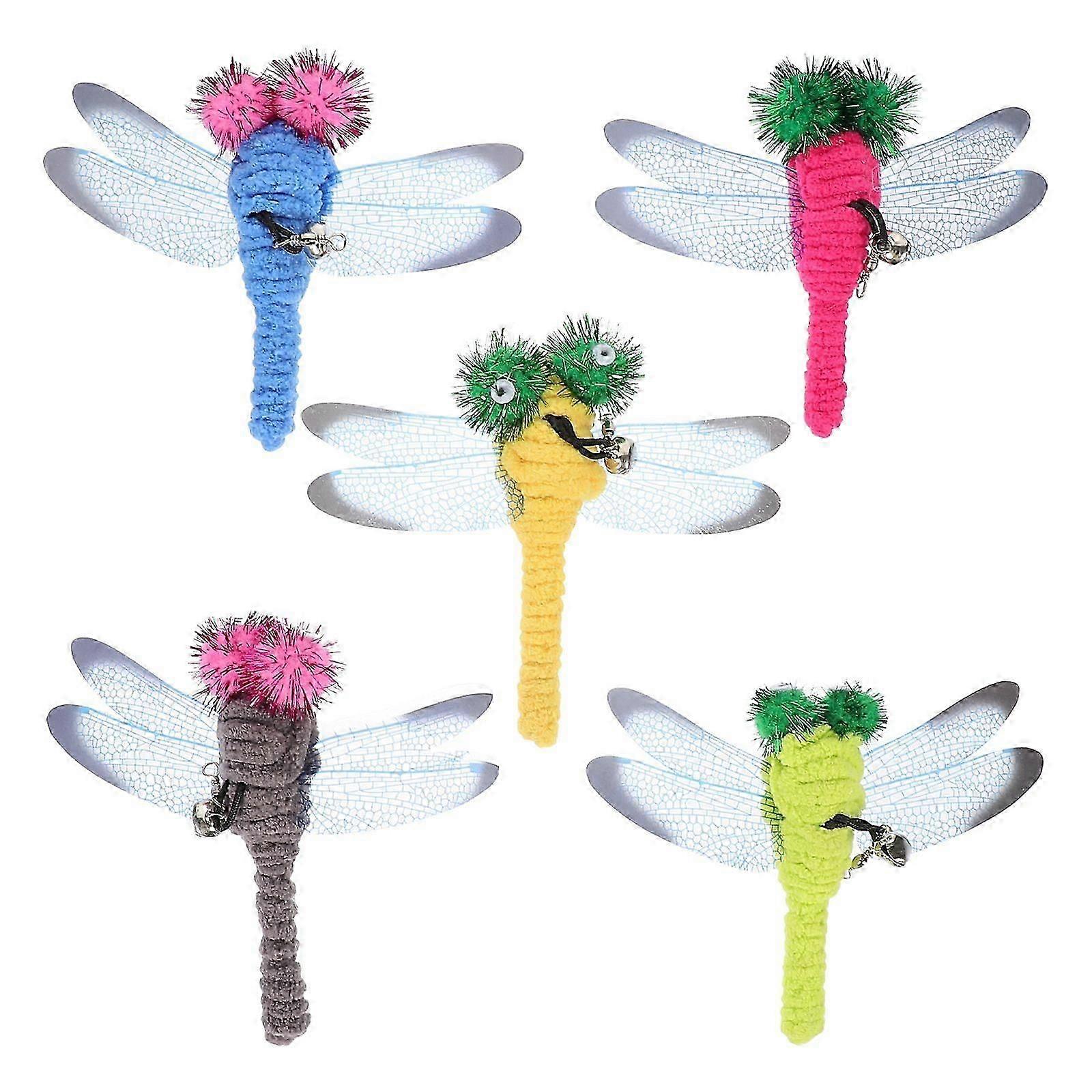 5 Pcs Durable Replacement Dragonfly for Interactive Cat and Kitten Toy Wands