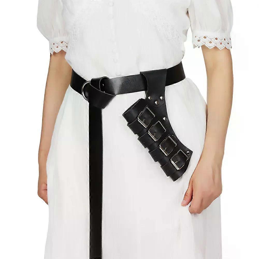 חגורת צפרדע חרב מימי הביניים מותניים נדן נדן למבוגרים לוחם שריון אביזרי קוספליי Rapier עור אבזם רצועת נרתיק