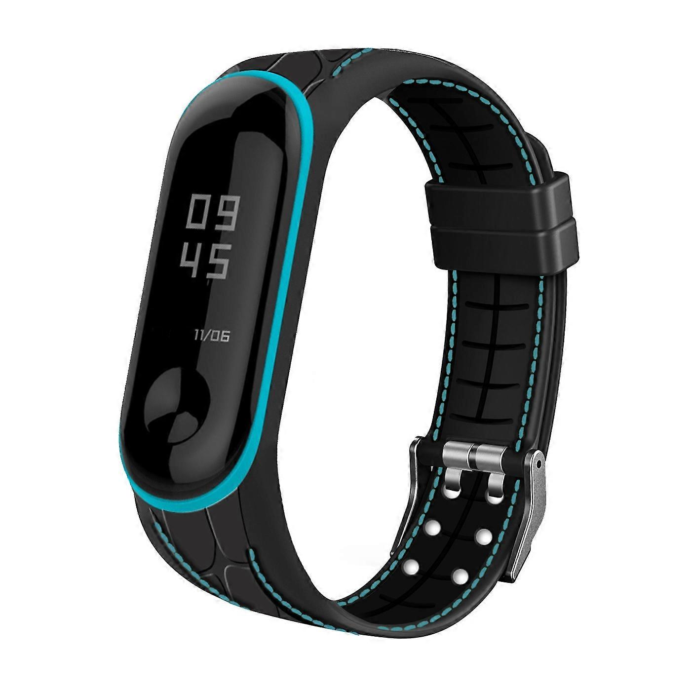 For Xiaomi Mi Band 4 / 3 Silicone Two-color Thread Watch Band, Style:Bamboo Joint Texture(Orange)