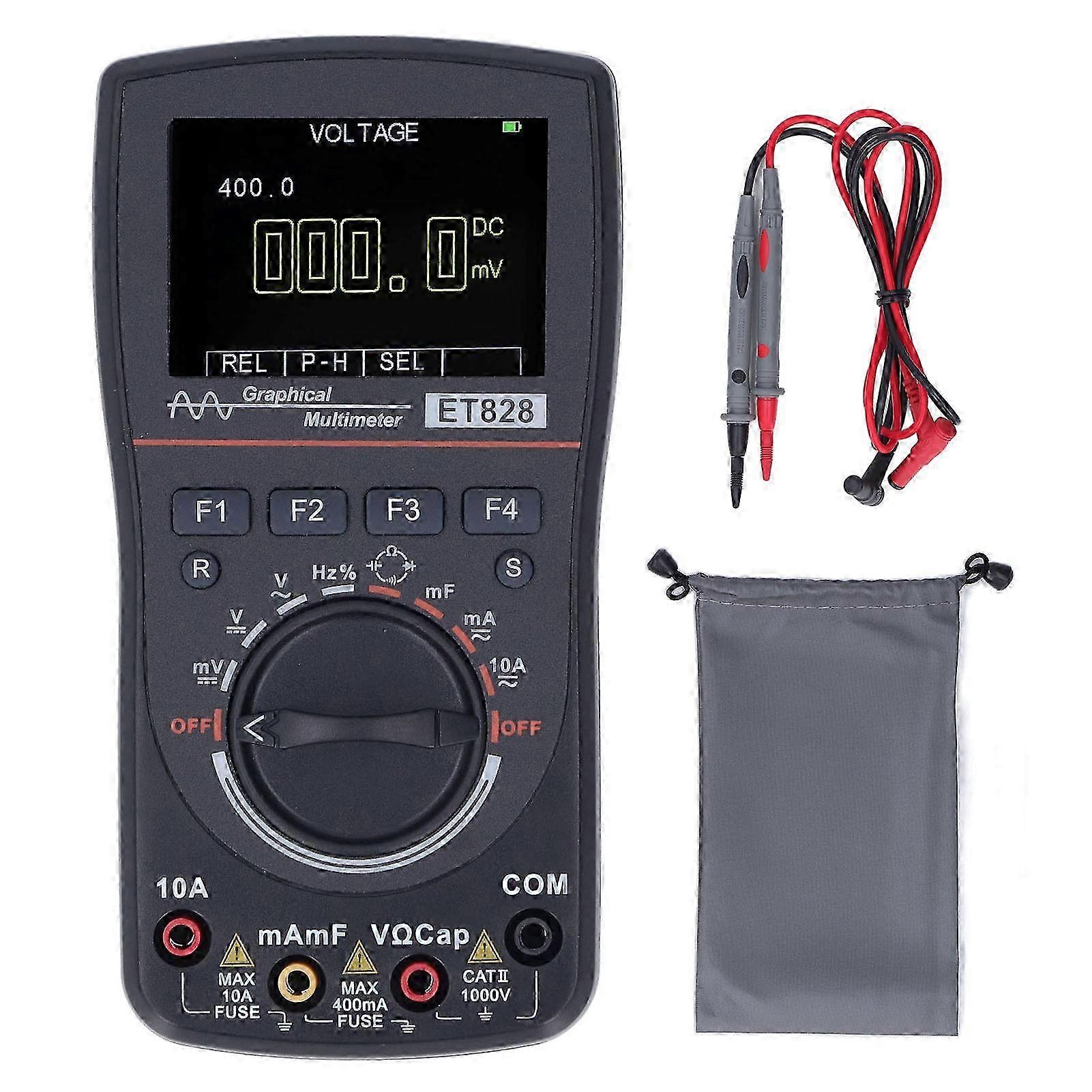 2 in 1 Oscilloscope Multimeter 1MHz 2.5Msps Sampling DC AC Current Voltage Diode Test Multimeter
