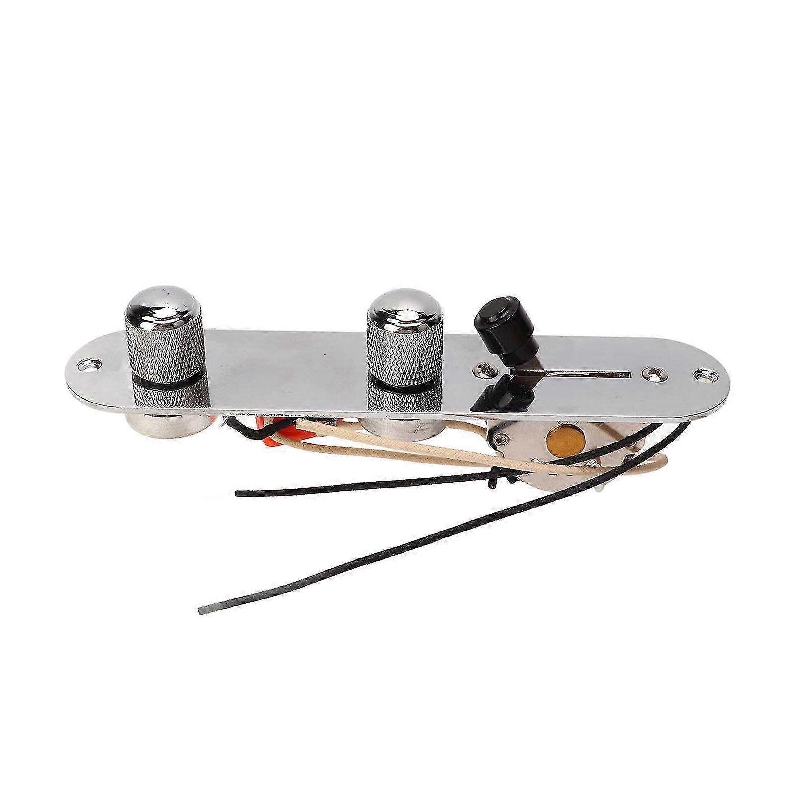 Guitar Control Plate Iron Improve Tone Pre Wired Guitar Control Plate Replacement Silver