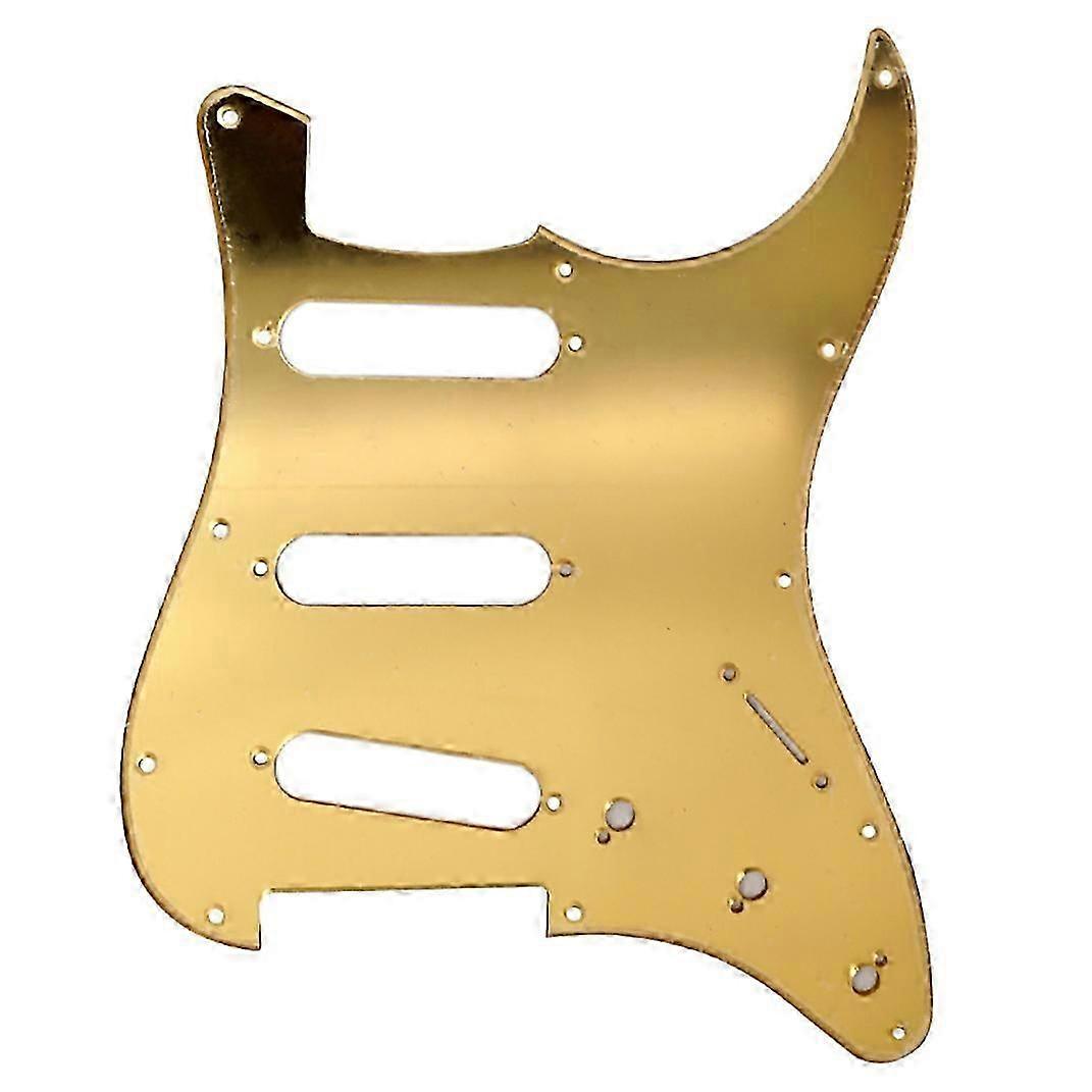 Spegel Gitarr Plektrumskydd 11 Hål SSS Gitarr Scratch Platta med 11st Plektrumskydd Skruvar för Gitarr Tillbehör B