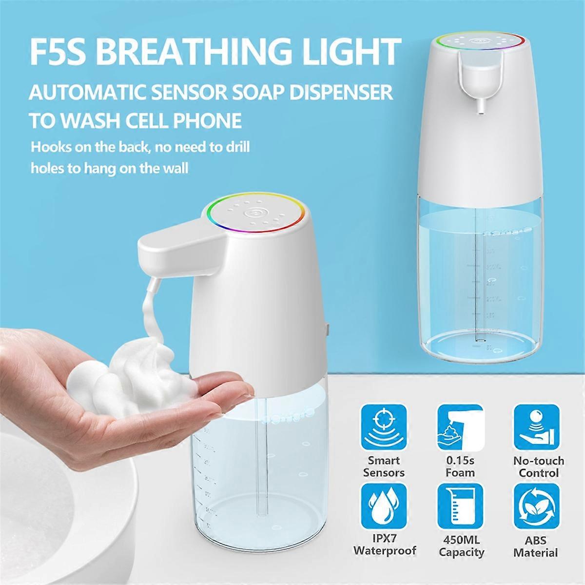 450ml Automatic Soap Dispenser Infrared Sensor Type-C Charging Touchless Smart Liquid Soap Dispenser Foam