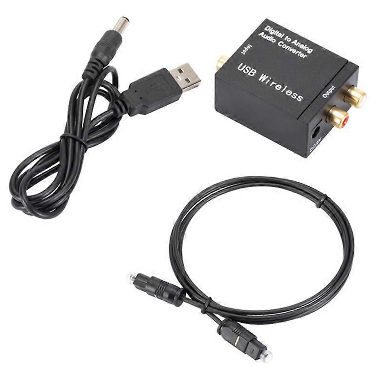 Digital to Analog Audio Converter Support Bluetooth Optical Fiber Coaxial Signal to R/L Audio Decode