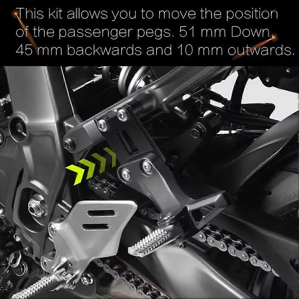 New Motorcycle Accessories for YAMAHA MT09 FZ09 MT-09 MT 09 Rear Pedal Lowering Kit EVO Passenger Fo