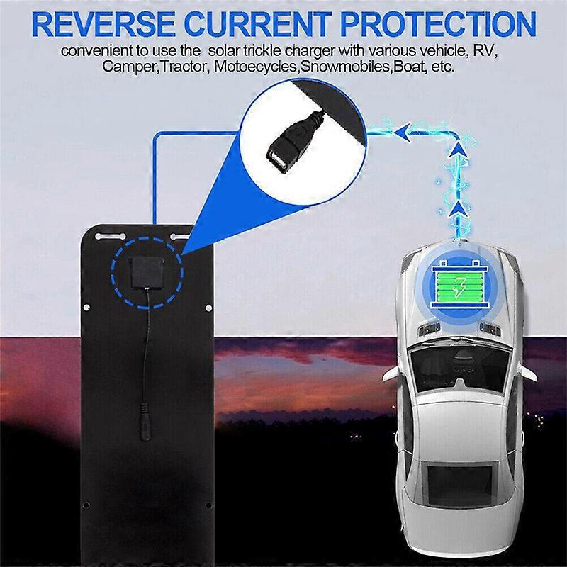 12V 30W Portable Solar Panel Battery Charger Maintainer for Car Boat