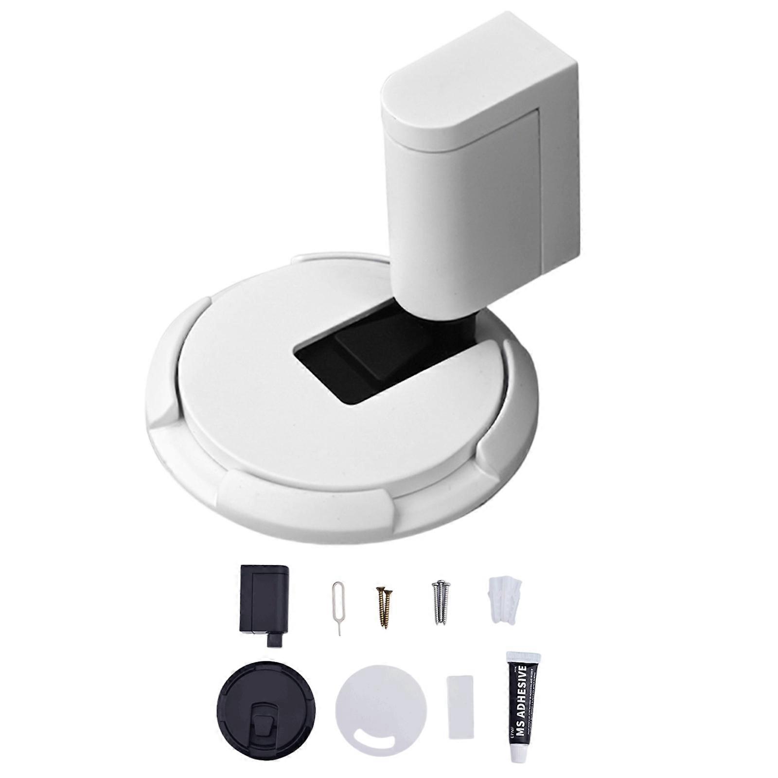 Practocal Without Drilling Magnetic Door Stoppers Weighted Designs for Secure Hold in Home or Office Bronze Finish White