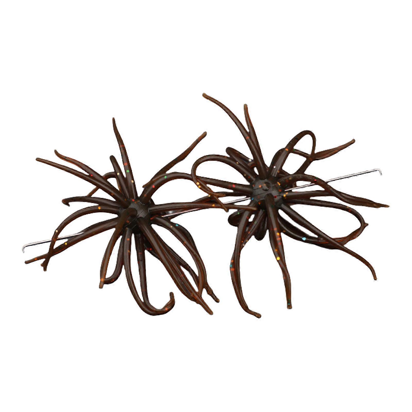 2Pcs Angelköder Weiche Seeigel Fischköder Simulation Seeigel Angelköder Weiche Schwimmköder Langsam schwimmende Köder Set Stil B
