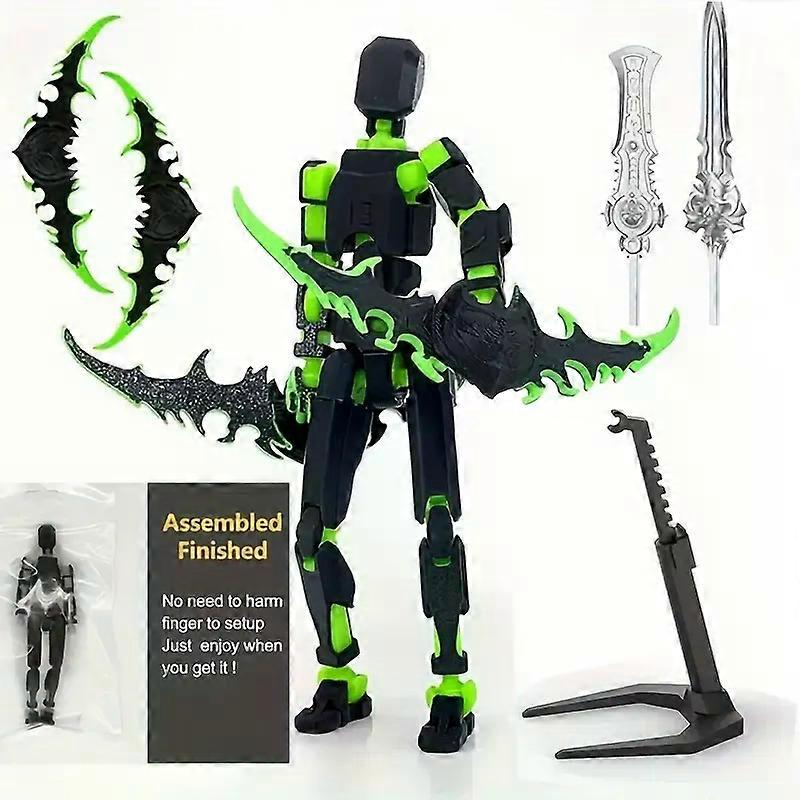 (Assembly Completed) T13 Action Figure Set, Titan 13 Robot Action Figure 3D Printed robo 13 Action Figure Articulated, for Collectors Desktop Decorati