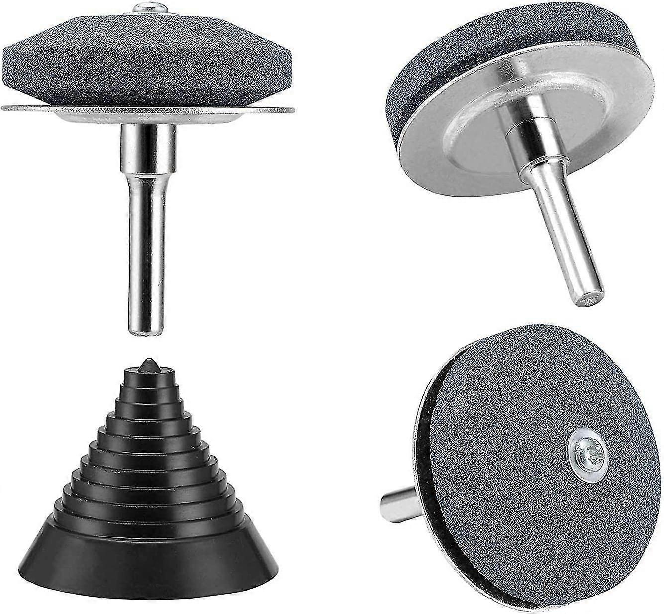 Lawn Mower Blade Sharpener And Balancer Set, Universal Multi-sharp Rotary Stainless Steel Base Sharpener For Power Drill Hand Drill, Include 3p (d-4-)