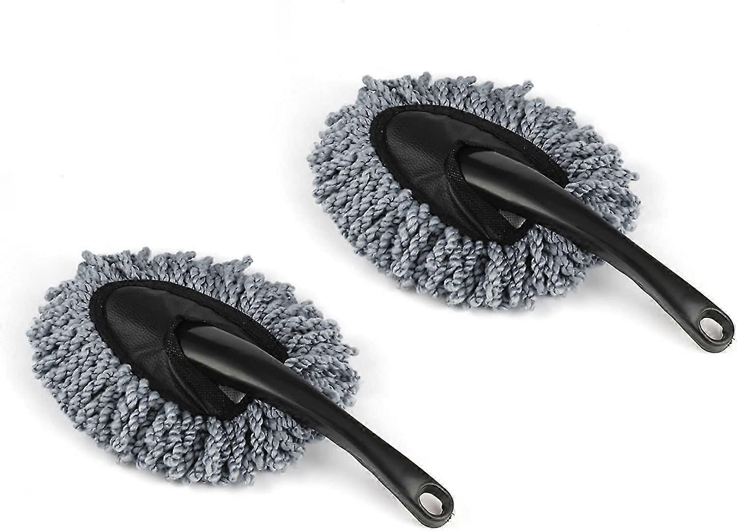2 Pack Mini microfibră auto Dash Duster Perie, multi-funcționale masina de curățare Perie (h-4)