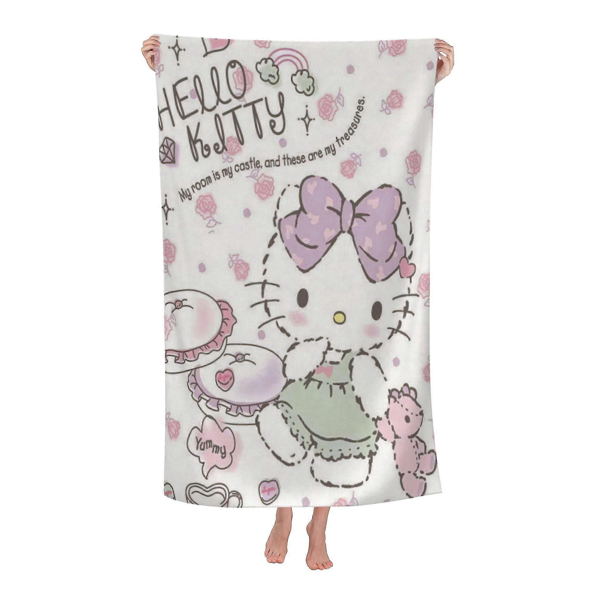 Hello Kitty Beach Towel, Large Microfiber Bath Towel