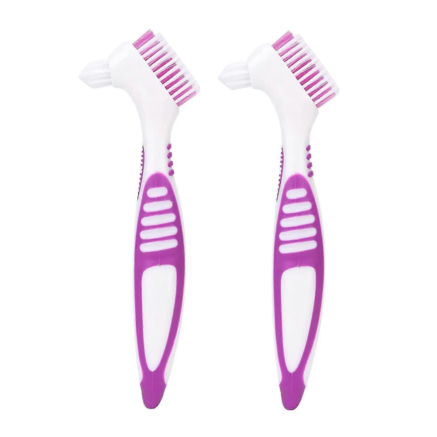 5-Piece Denture Cleaning Brush Set Specifically Designed for Comprehensive Cleaning of Dentures and Bridges