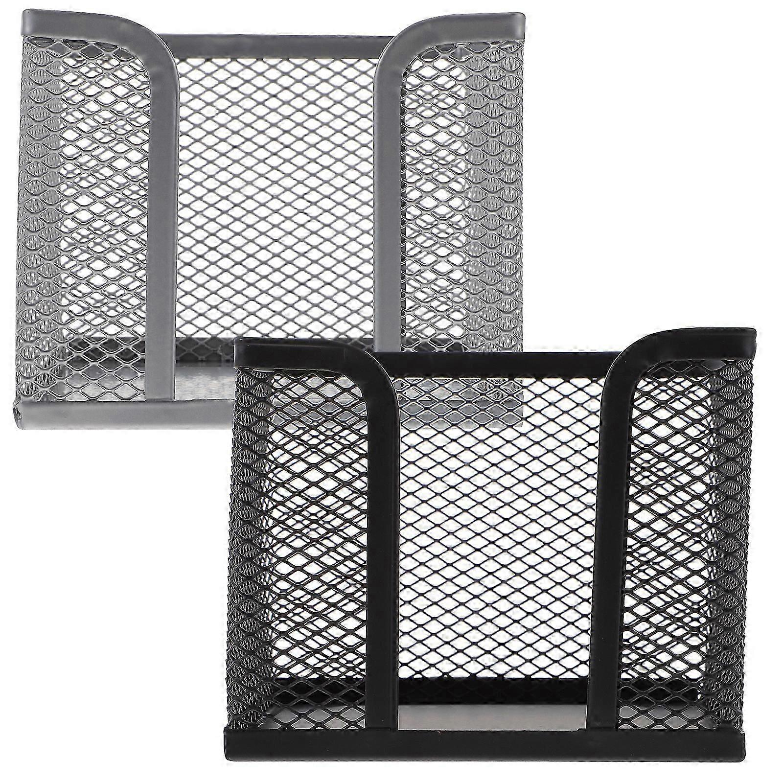 2pcs Note Paper Holders Desktop Memo Pad Holders Notepad Containers for Office Classroom