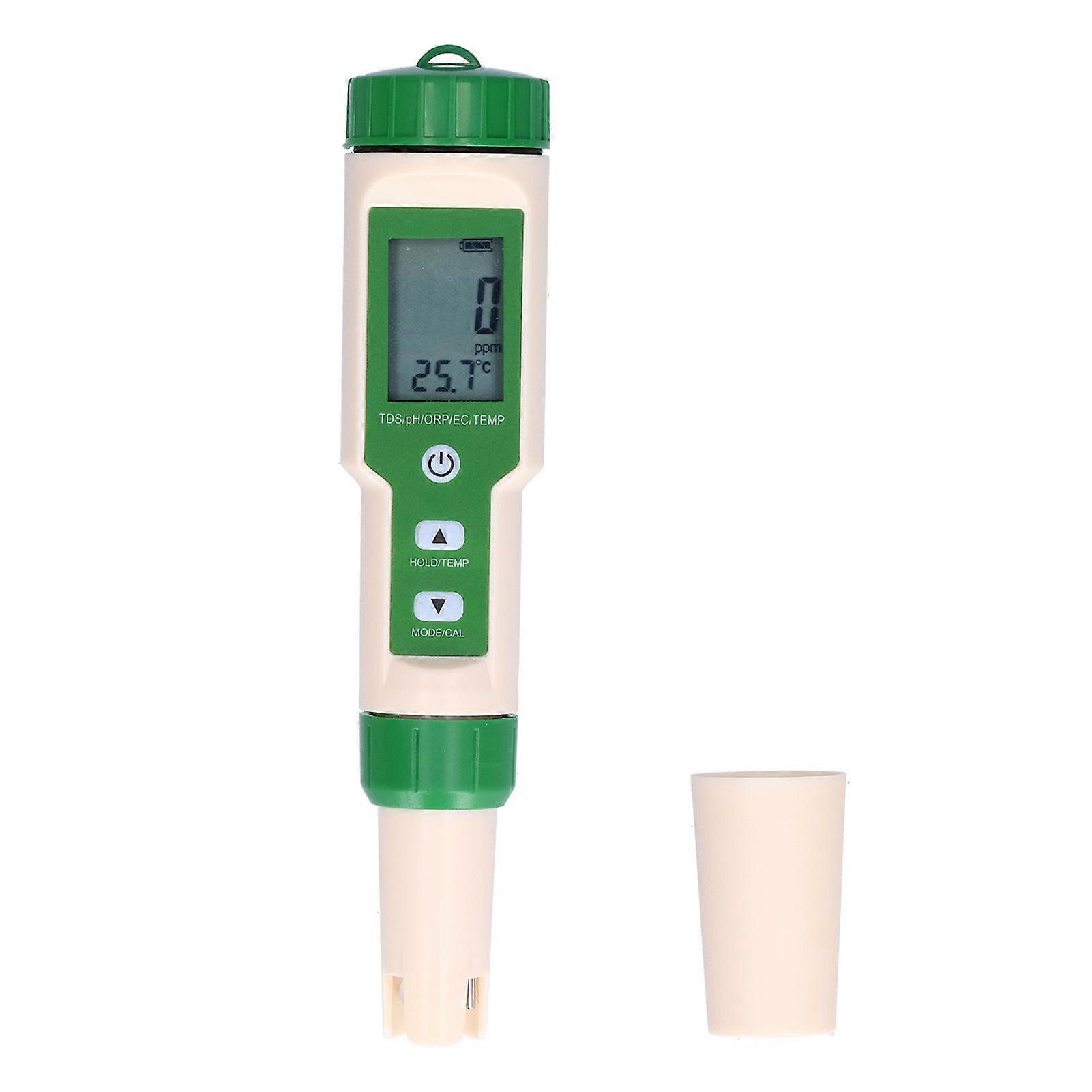 5 in 1 Water Quality Monitor Analyzer Tester PH/TDS/EC/ORP/TEMP Test Pen Acidity Meter