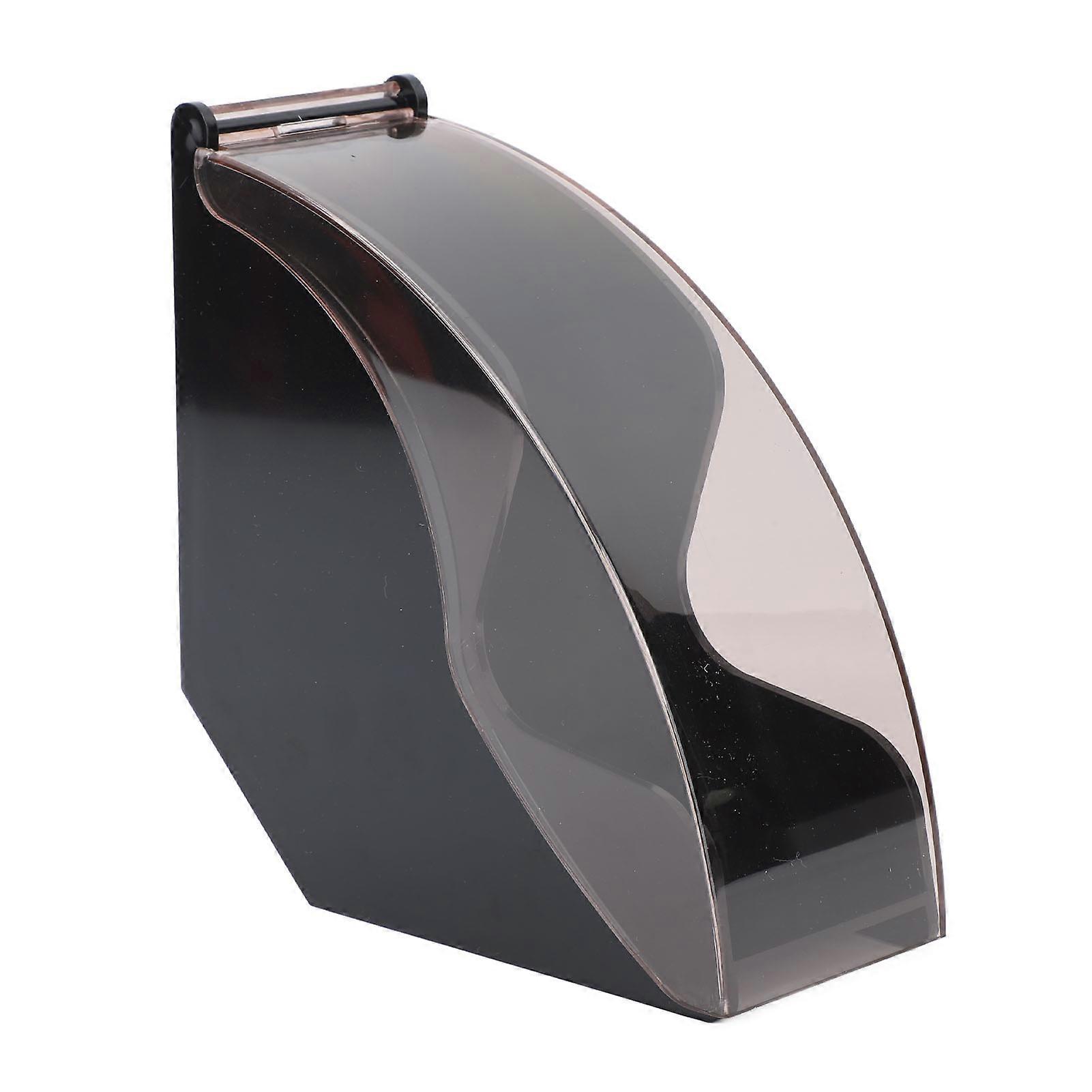 Fan Shape Storage Box with Dustproof Cover Compact Acrylic Filter Paper Holder Coffee Paper Container